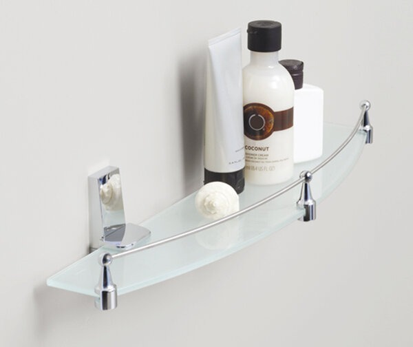 Полка стеклянная с бортиком Wasserkraft Lopau, K-6044