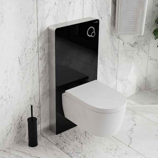 Пристенный модуль системы инсталляции Wasserkraft Naab 86TLT.040.PE.BL, для унитазов, цвет - черный