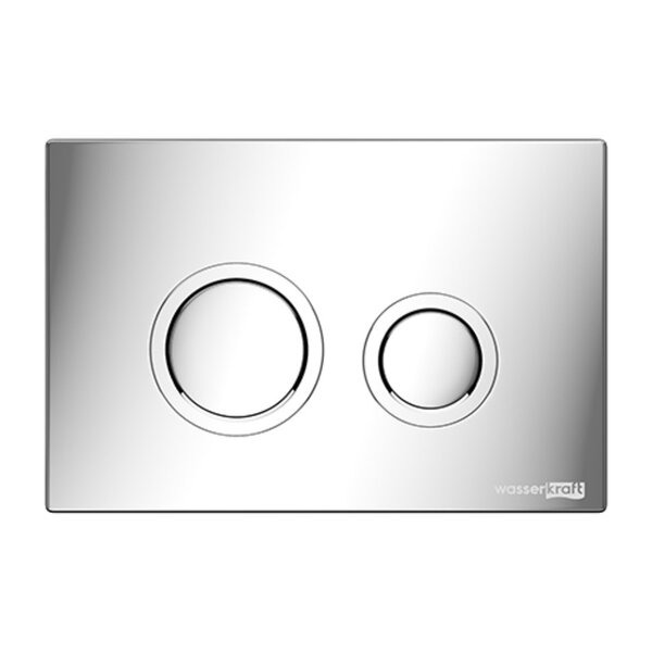Инсталляция для унитаза Wasserkraft Glan 66TLT.010.ME.BL.CH01, декоративная стеклянная панель черная, механическая кнопка смыва хром