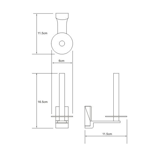 Держатель для туалетной бумаги Wasserkraft Exter, вертикальный, K-5297