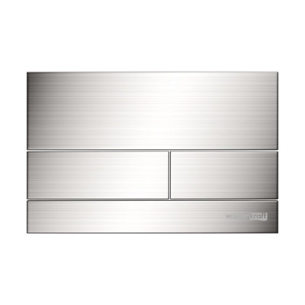 Инсталляция для унитаза Wasserkraft Salm 27TLT.010.ME.WH.BN04, декоративная стеклянная панель белая, механическая кнопка смыва никель