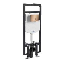 Инсталляция для унитаза Wasserkraft Dinkel 58TLT.010.ME.RG04, механическая клавиша золото розовое