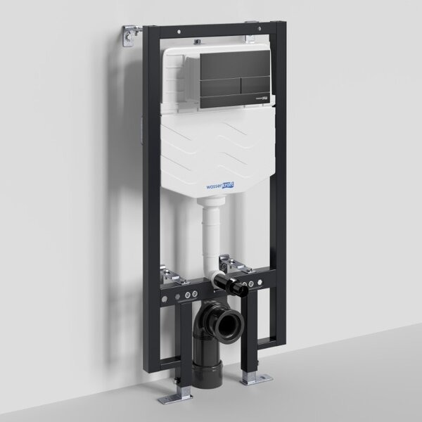 Инсталляция для унитаза Wasserkraft Vils 56TLT.010.ME.MB04, механическая клавиша черная матовая