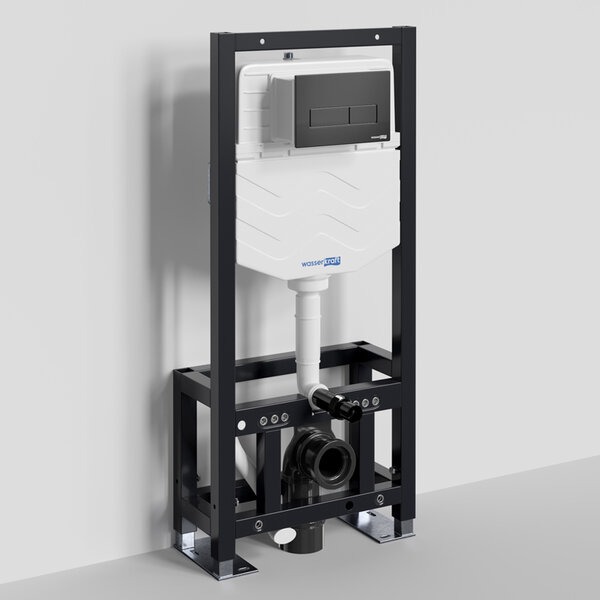 Инсталляция для унитаза Wasserkraft Dill 61TLT.010.ME.MB03, механическая клавиша черная матовая