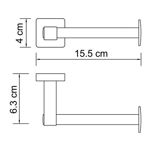 Держатель для туалетной бумаги Wasserkraft Lippe, K-6596