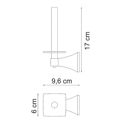 Держатель для туалетной бумаги Wasserkraft Wern, вертикальный, K-2597
