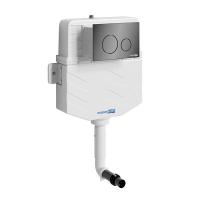Смывной бачок для унитаза Wasserkraft Aller 10TLT.031.ME.PB02,  с механической кнопкой смыва цвет - черный глянец