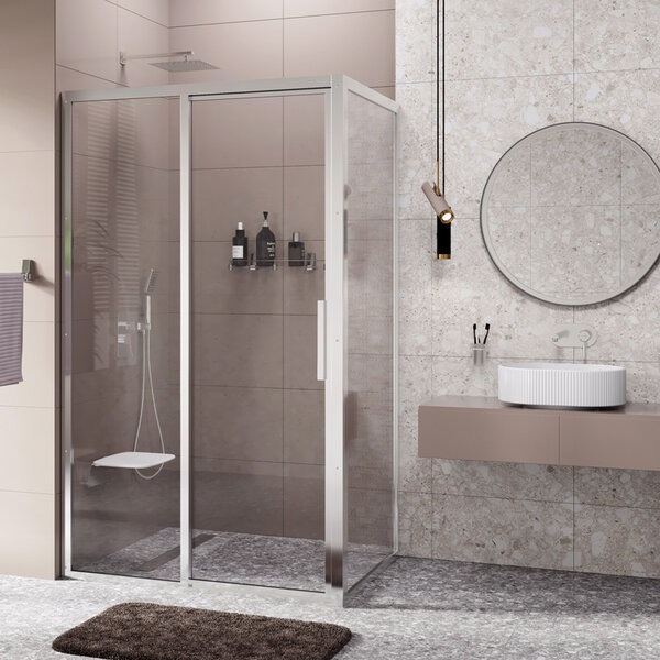 Душевой уголок Wasserkraft Lopau 32S, 120 х 90 х 200 см, профиль хром, стекло прозрачное, 32S07L/R