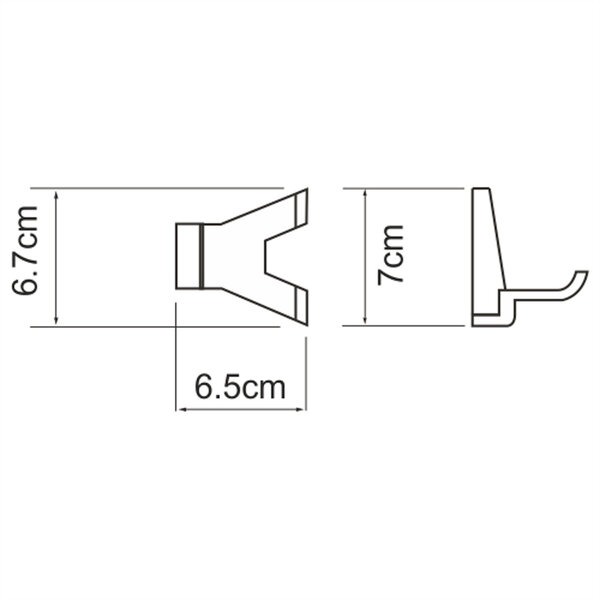 Крючок двойной Wasserkraft Lopau, хром, K-6023D