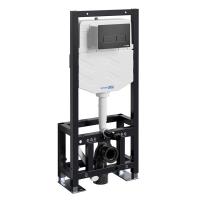 Инсталляция для унитаза Wasserkraft Dill 61TLT.010.ME.MB03, механическая клавиша черная матовая