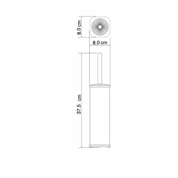 Ершик для унитаза Wasserkraft Серия K-1117W, напольный, белый Soft-touch
