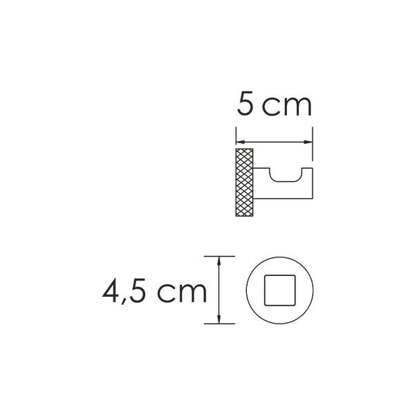 Крючок одинарный Wasserkraft Tauber K-64423, никель