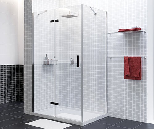 Душевой уголок Wasserkraft Aller Black Matt L/R, 120 х 90 см, стекло прозрачное, 10H07LBLACK MATT
