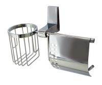 Держатель туалетной бумаги и освежителя Wasserkraft Lopau, хром, K-6059