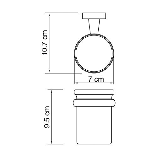 Стакан для зубных щеток Wasserkraft Lippe, K-6528