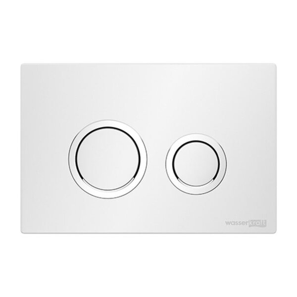 Инсталляция для унитаза Wasserkraft Dinkel 58TLT.010.ME.WH01, механическая клавиша белая, ободки хром
