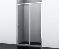 Душевая дверь в нишу Wasserkraft 41S05 120 x 200 см, универсальная, стекло прозрачное