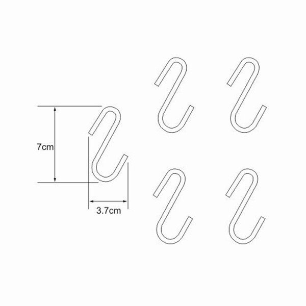 Комплект из 5 крючков Wasserkraft Серия К, K-415, хром