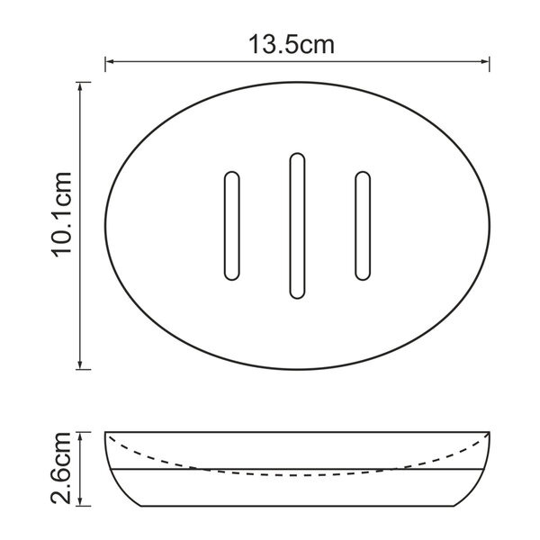 Мыльница Wasserkraft Mindel, белый/дерево, K-8829