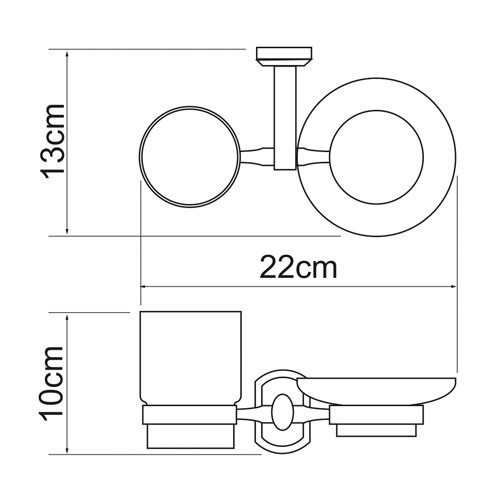Держатель стакана и мыльницы Wasserkraft Oder, K-3026