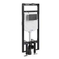 Инсталляция для унитаза Wasserkraft Dinkel 58TLT.010.ME.MB03, механическая клавиша черная матовая