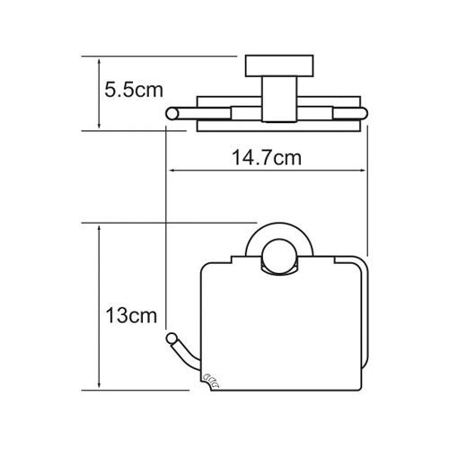 Держатель для туалетной бумаги Wasserkraft Isen, с крышкой, K-4025