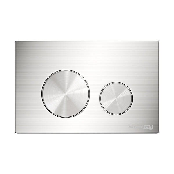 Инсталляция для унитаза Wasserkraft Abens 20TLT.010.ME.WH.BN02, декоративная стеклянная панель белая, механическая кнопка смыва никель