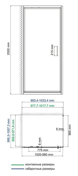 Душевой уголок Wasserkraft Salm 27I19, квадратный, 100 см