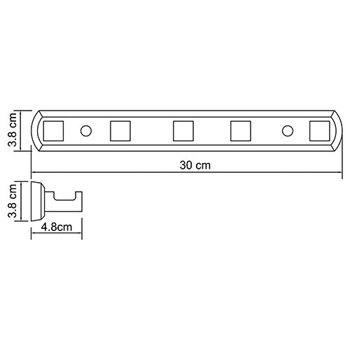 Крючок настенный Wasserkraft Lippe, 5 крючков, K-6575