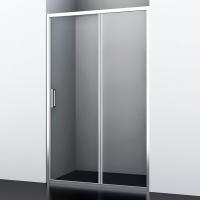 Душевая дверь в нишу Wasserkraft 41S13 110 x 200 см, стекло прозрачное, профиль серебристый