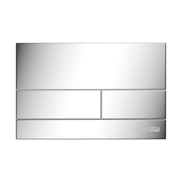 Инсталляция для унитаза Wasserkraft Salm 27TLT.010.ME.WH.CH04, декоративная стеклянная панель белая, механическая кнопка смыва хром