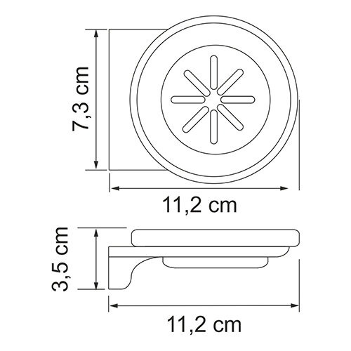 Мыльница с держателем Wasserkraft Kammel, стеклянная, K-8329W
