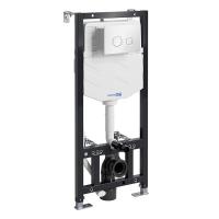 Инсталляция для унитаза Wasserkraft Aller 10TLT.010.ME.WH01, с механической кнопкой смыва цвет - белый