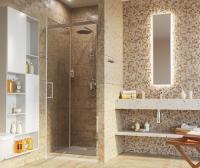 Душевая дверь в нишу Wasserkraft Salm 27I04, поворотно-складная, 90 х 200 см