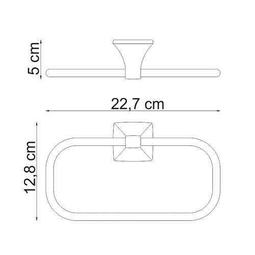 Полотенцедержатель Wasserkraft Wern, кольцо, 20 см, хром, K-2560