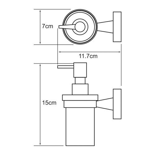 Дозатор с держателем Wasserkraft Isen, K-4099