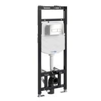 Инсталляция для унитаза Wasserkraft Alme 15TLT.010.ME.BN03, механическая клавиша никель