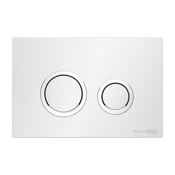 Инсталляция для унитаза Wasserkraft Glan 66TLT.010.ME.BL.WH01, декоративная стеклянная панель черная, механическая кнопка смыва белая, ободки хром