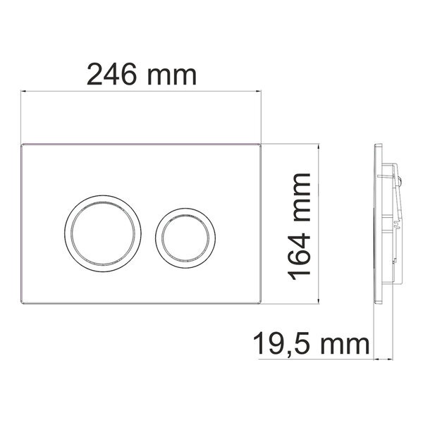 Инсталляция для унитаза Wasserkraft Glan 66TLT.010.ME.WH.CH01, декоративная стеклянная панель белая, механическая кнопка смыва хром