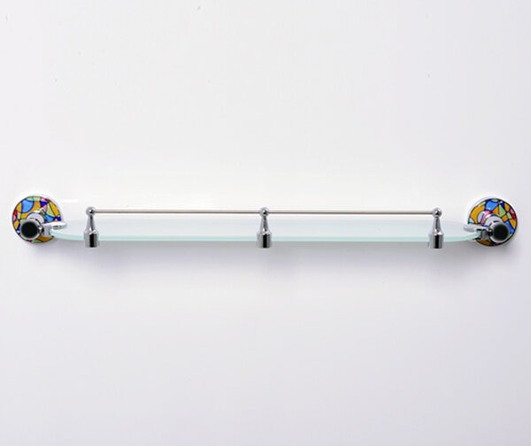 Полка стеклянная с бортиком Wasserkraft Diemel, Diemel K-2244