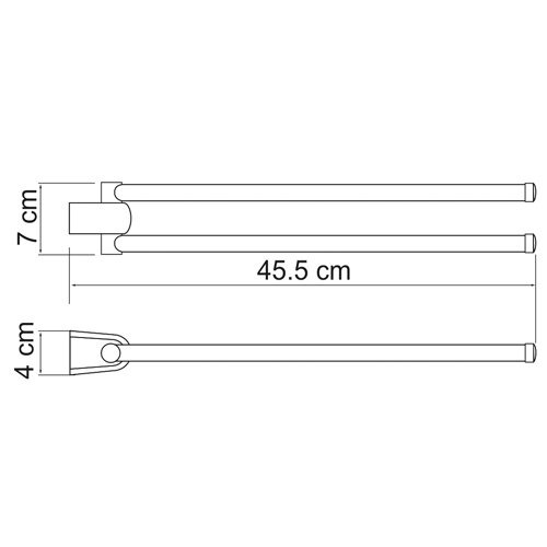 Полотенцедержатель Wasserkraft Berkel, 45.5 см, хром, K-6831