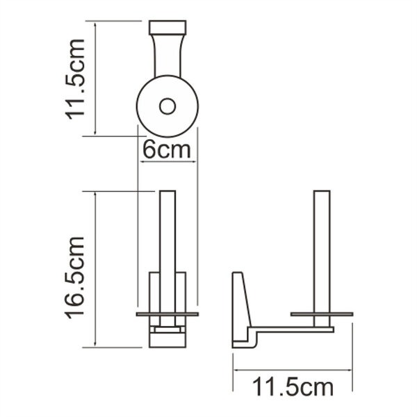 Держатель туалетной бумаги Wasserkraft Lopau, хром, K-6097