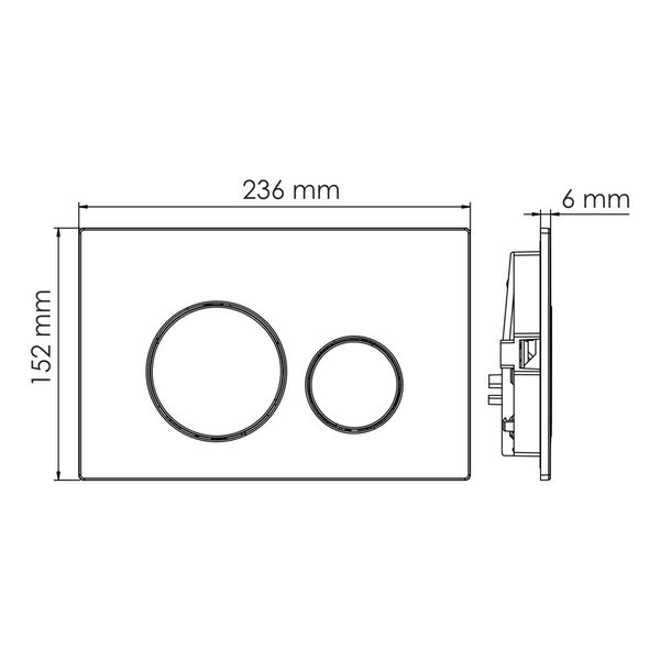 Инсталляция для унитаза Wasserkraft Abens 20TLT.010.ME.WH.CH02, декоративная стеклянная панель белая, механическая кнопка смыва хром