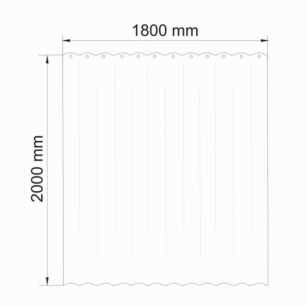 Штора для ванной Wasserkraft Rossel SC-57103, 180 x 200 см, навесная