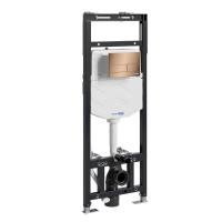 Инсталляция для унитаза Wasserkraft Alme 15TLT.010.ME.RG04, механическая клавиша золото розовое
