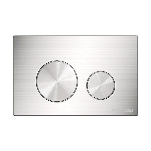 Инсталляция для унитаза Wasserkraft Salm 27TLT.010.ME.BL.BN02, декоративная стеклянная панель черная, механическая кнопка смыва никель