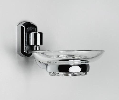 Мыльница стеклянная с держателем Wasserkraft Oder, K-3029
