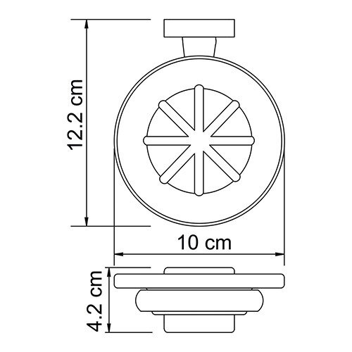 Мыльница стеклянная с держателем Wasserkraft Lippe, K-6529
