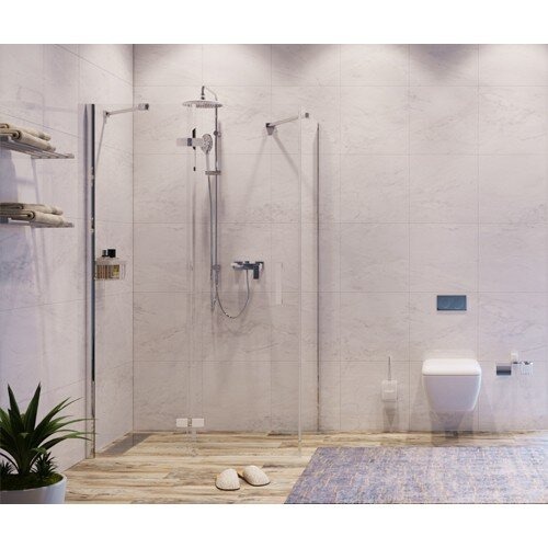 Душевой уголок Wasserkraft Aller White L/R, 120 х 100 см, стекло прозрачное, 10H10LWHITE