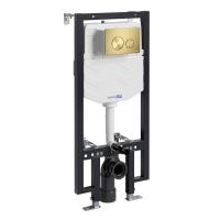 Инсталляция для унитаза Wasserkraft Vils 56TLT.010.ME.MG02, механическая клавиша золото матовое